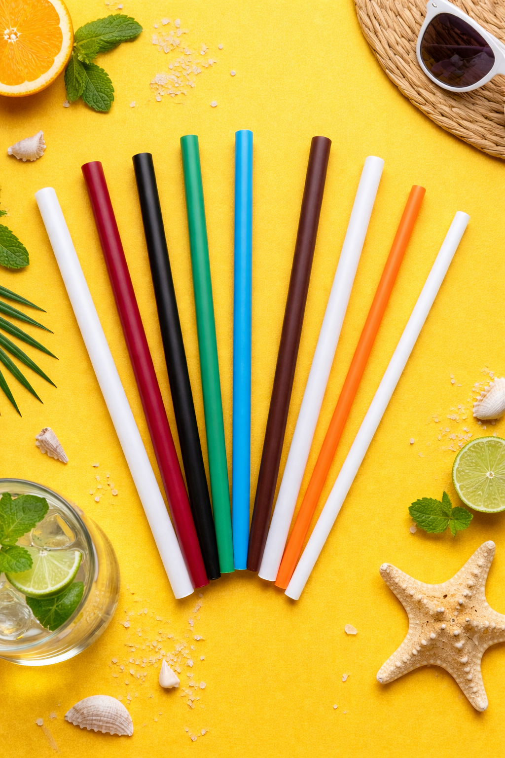 8mm (0.31 in) Rigid Colourful Straws - Image 2